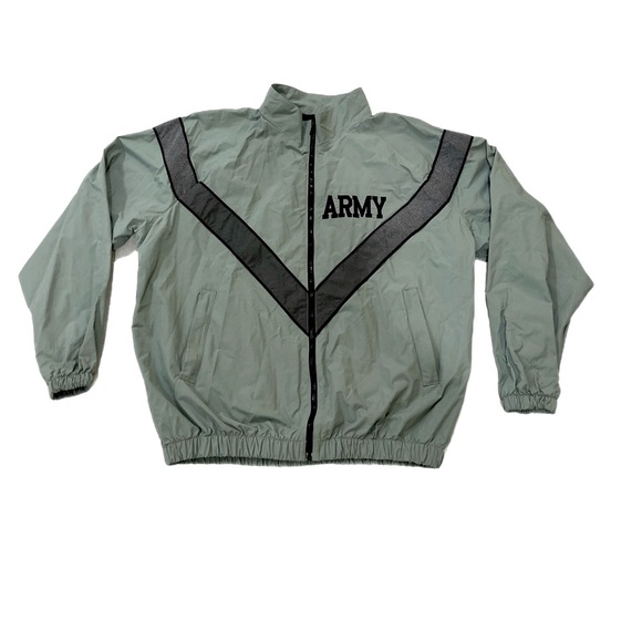 IPFU Army Mens M Long Zip Up Jacket Military Windbreaker Nylon Vented Reflective - Picture 1 of 6